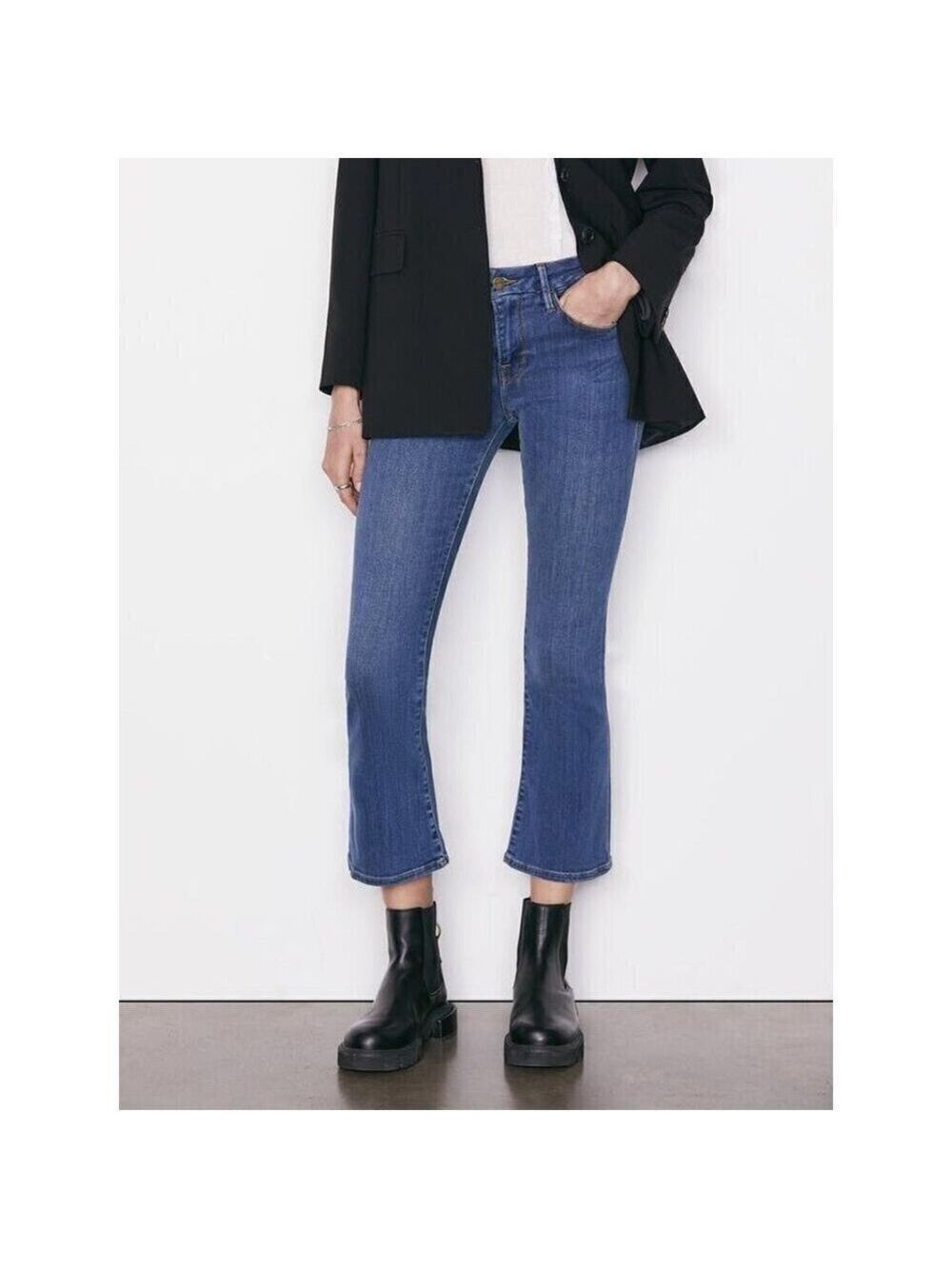 Frame blue "Le Crop Mini Boot" Womens jeans sz 26